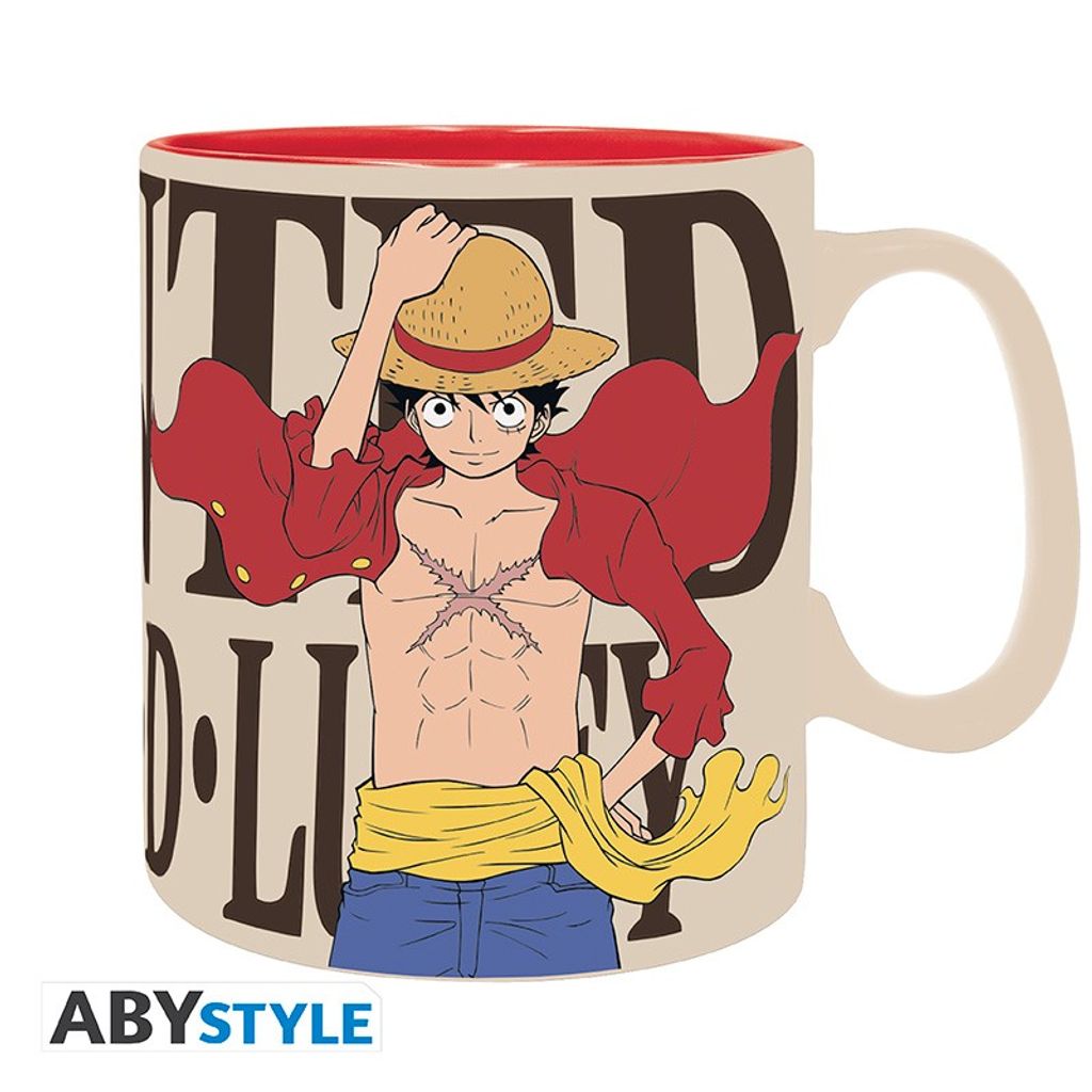 Mug One Piece Luffy Transformation Joy Boy - Design Manga Noir Et Blanc - Céramique 325ml