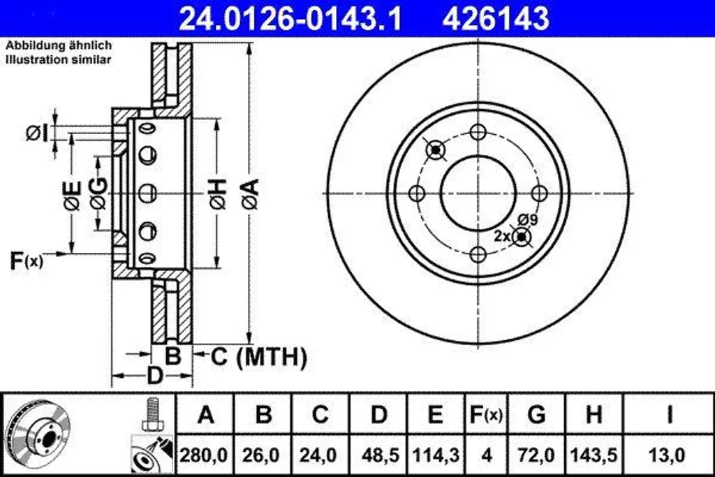 Disque de frein anti-vibration OE 0K2FA33251 pour Kia Carens