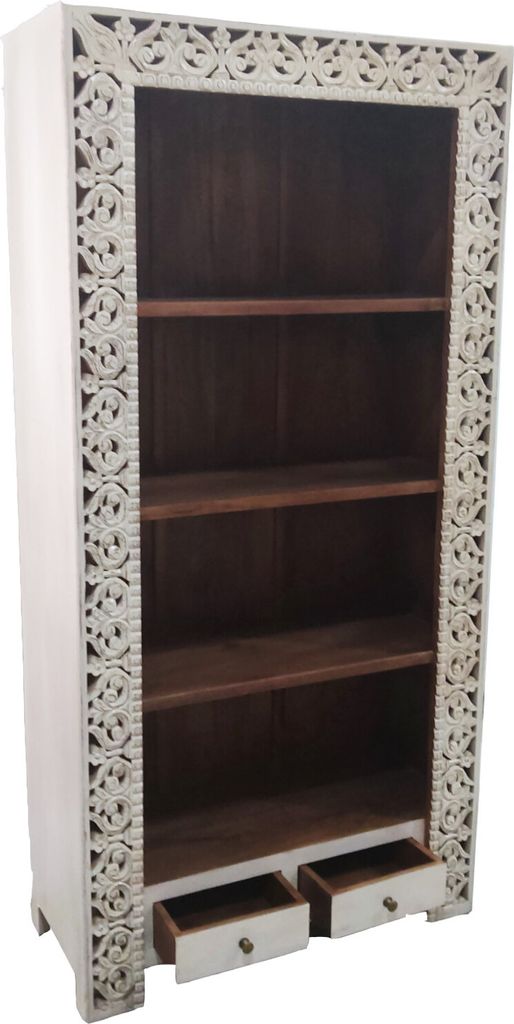 Regal aus Massiv Holz Muster -26- Vintage Braun 192cm hoch für Diele oder Schlafzimmer | Standregal ohne bohren für Badezimmer | Raumteiler Wandr...