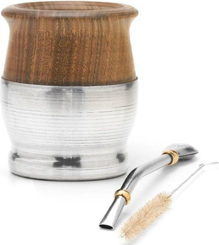 Set Maté pour Débutant : Gobelet Palo Santo, Paille de Fer et Support