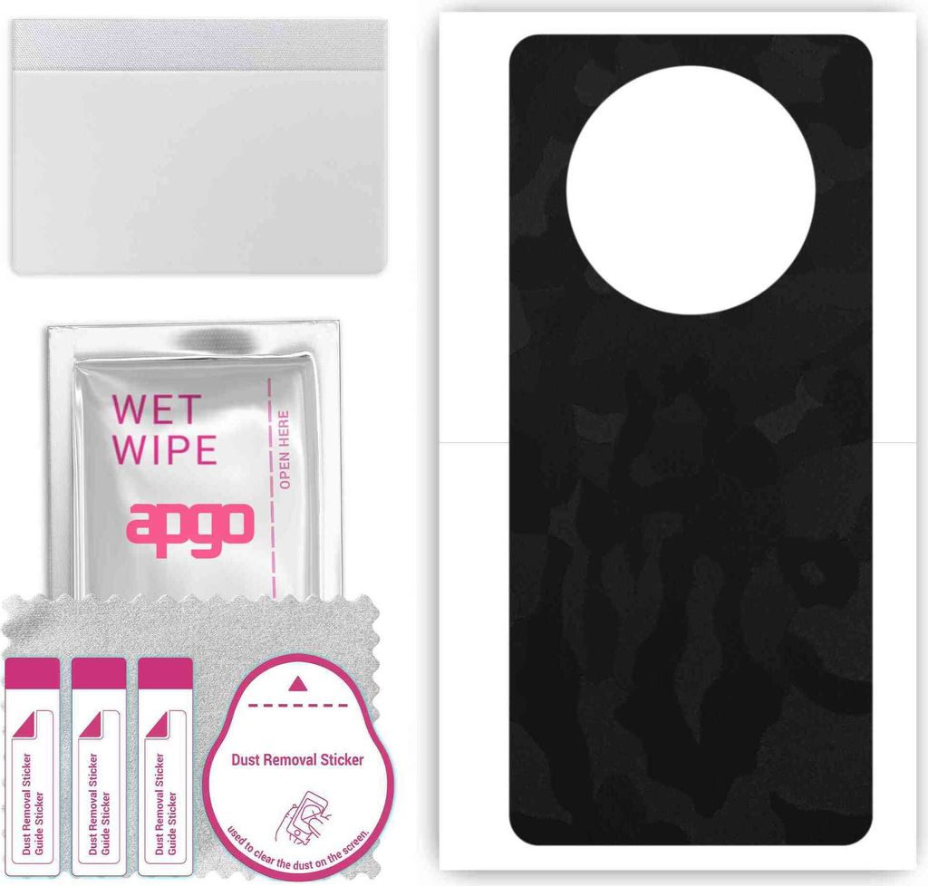 apgo Rückseite Schutzfolie, Skin, kompatibel mit Realme 12x 5G, Hinten Displayschutzfolie aus Vinylfolie, kratzfest, einfache Montage - Schwarzes ...