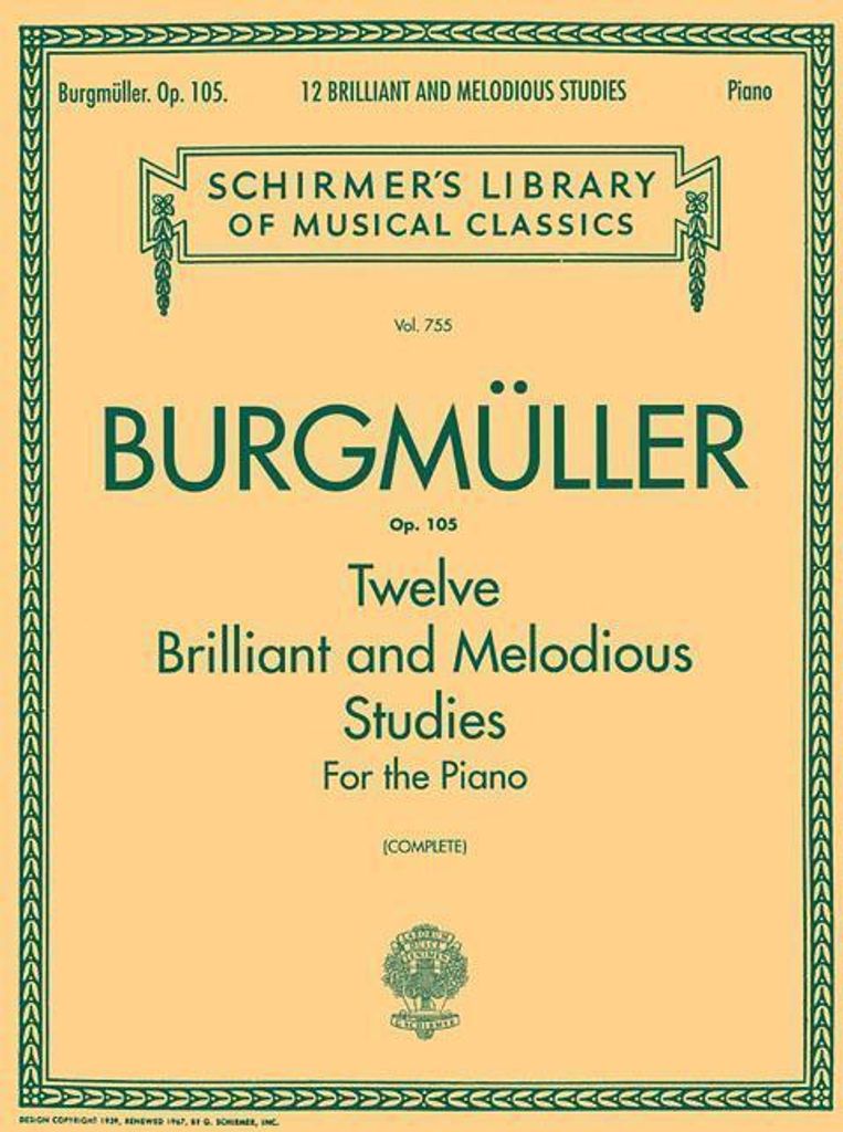 12 Brilliant and Melodious Studies, Op. 105: Schirmer Library of Classics Volume 755 Piano Solo