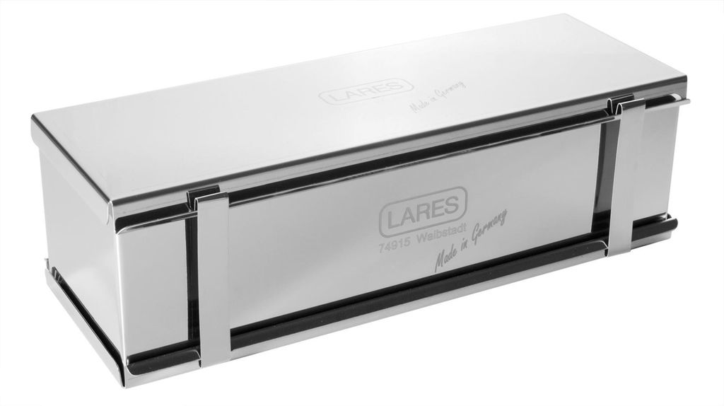 LARES Toastbrotform mit Teiler aus Edelstahl - Größe ca. Produktbild 