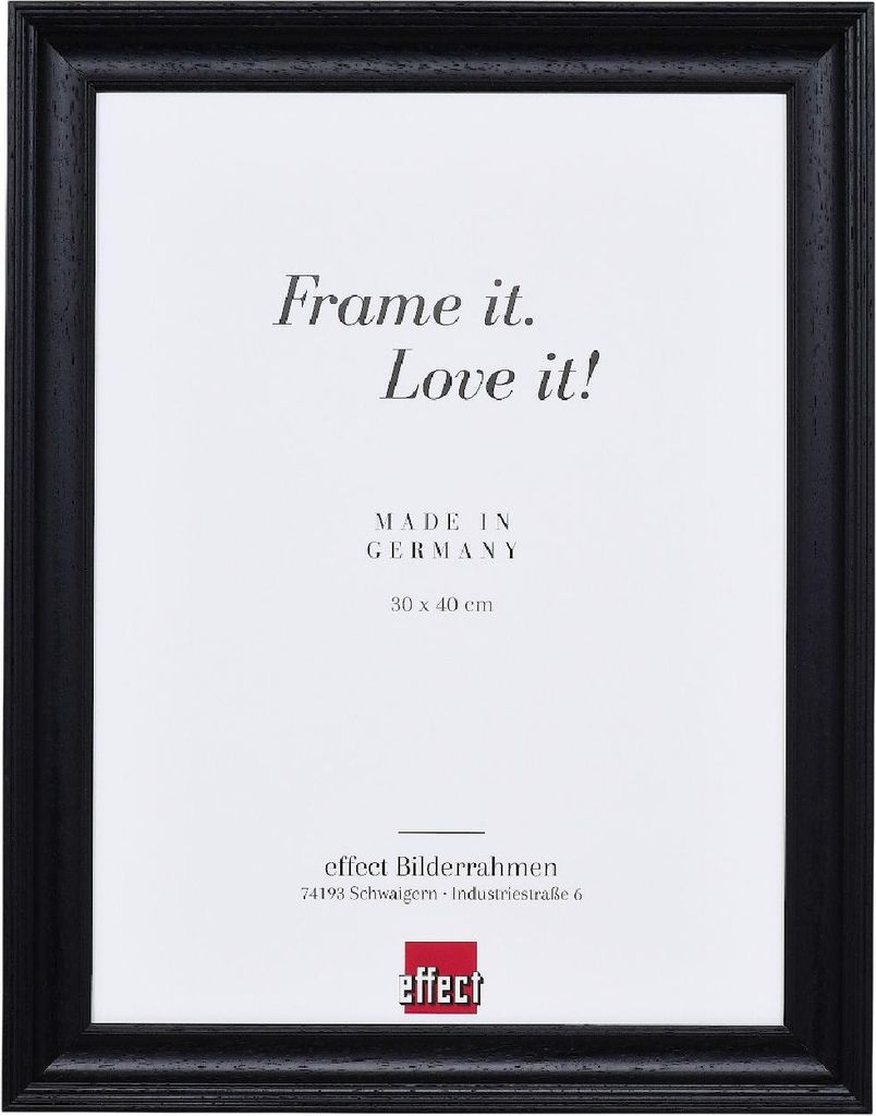 Effect Spiegel Profil 2420 Holzspiegel 40x40 cm schwarz