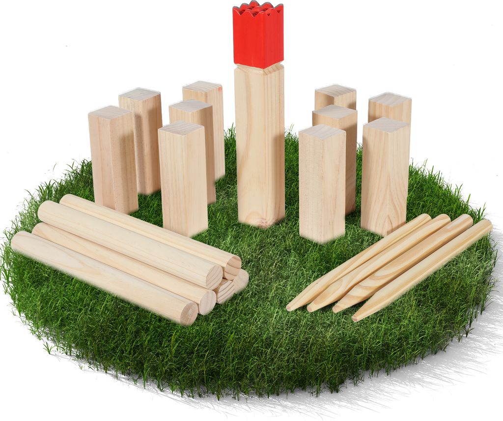 Hengda Kubb Wikingerspiel mit Tasche Wurfspiel Kiefer Holz Produktbild 