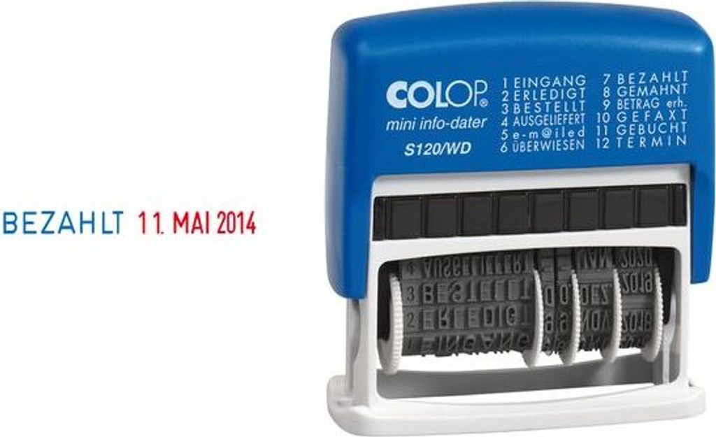 COLOP Tampon encreur à bande de mots Mini Dater S120/WD, Image du produit 