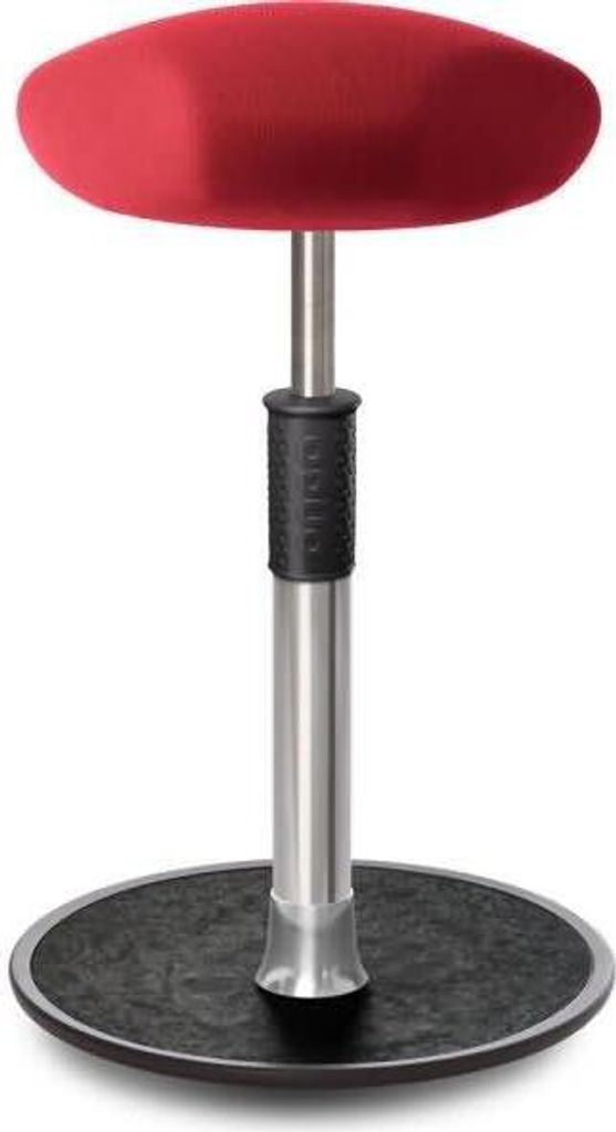 Sitz- Stehhocker Free Tall Triangel Gestrick Rot chrom /schwarz.