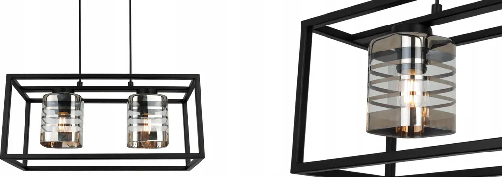 Plafonnier salon Helix Cage à 2 lumières, luminaire design pour chambre