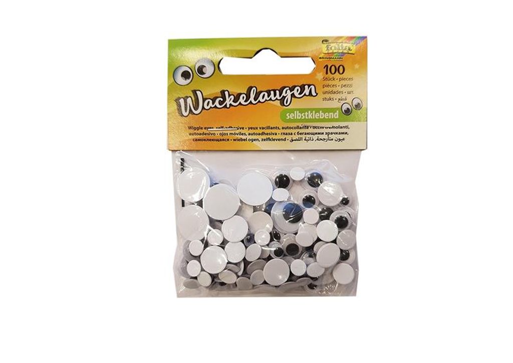 Folia Wackelaugen selbstklebend 100 Stück Produktbild 
