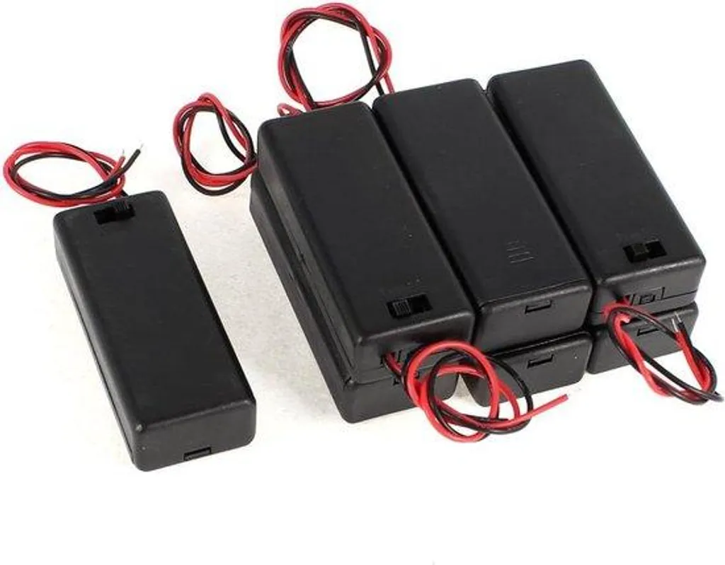 Boîtier Porte-piles pour 2x AAA 1,5V avec Interrupteur On/Off Intégré