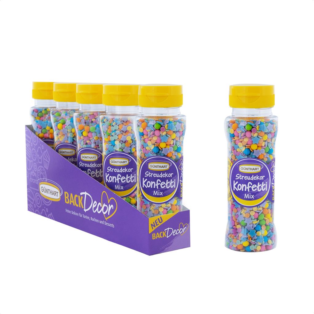 BackDecor Streudekor Konfetti-Mix, VKE mit (5x100 g)