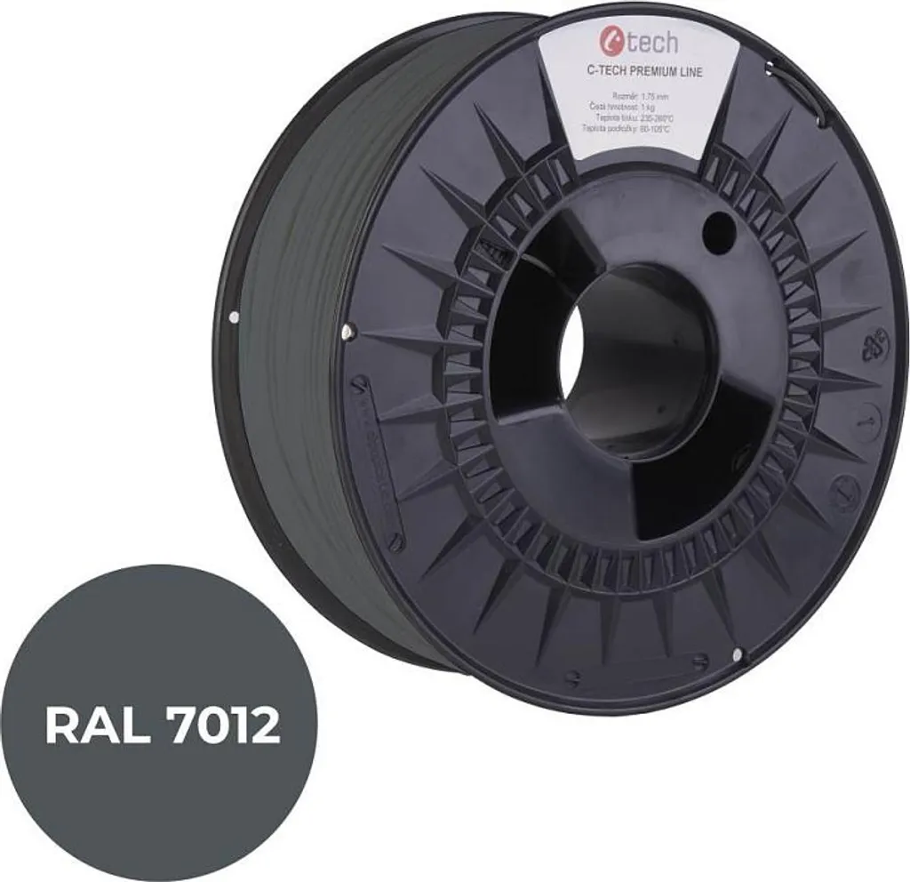 Filament ASA Anti-UV C-TECH Premium Gris Basalte RAL7012 1.75 mm