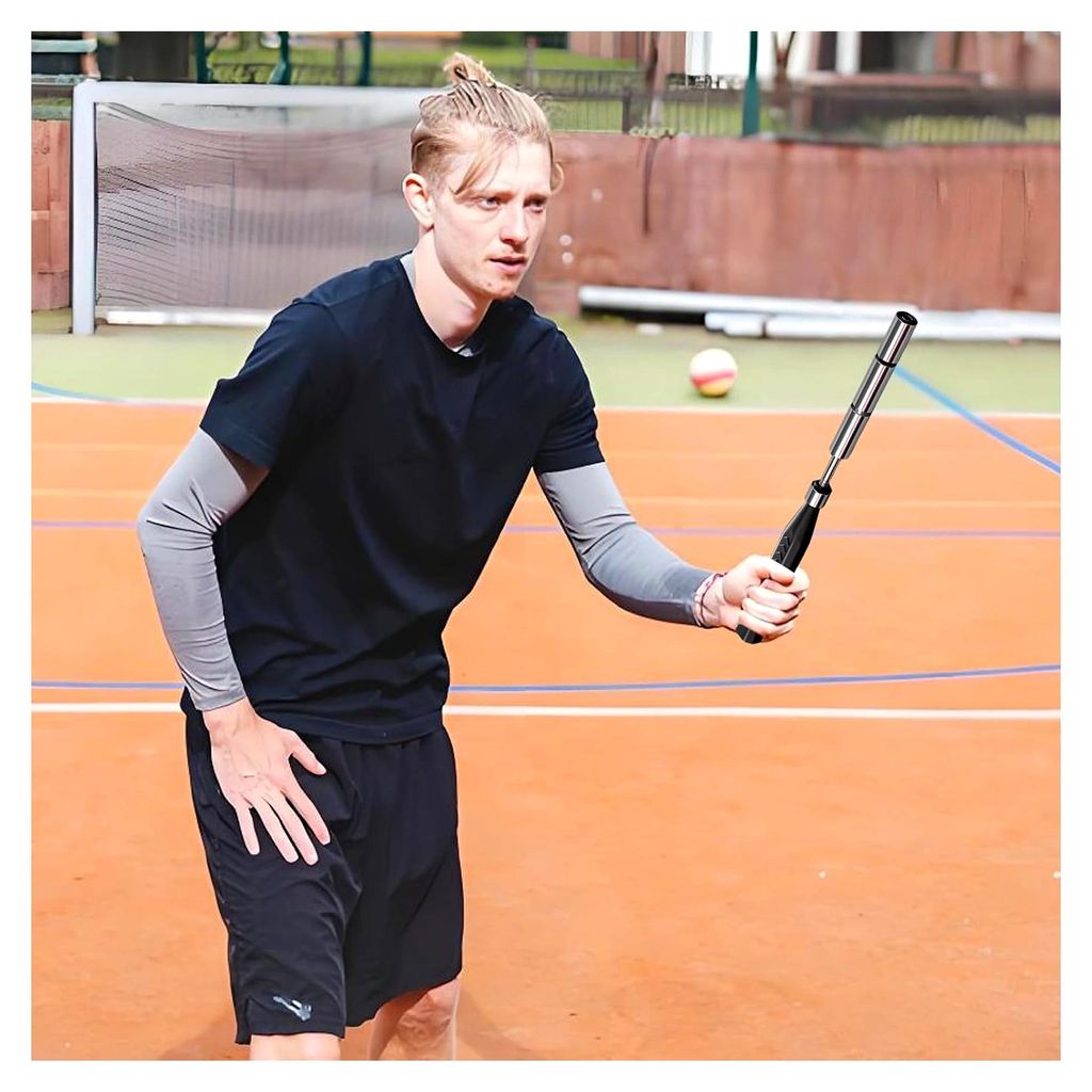 Badmintonschaukeltrainer – Edelstahl, höhenverstellbar, Sport-Trainingsgerät für Badminton, geeignet für Garten, Schule, Park und Indoor