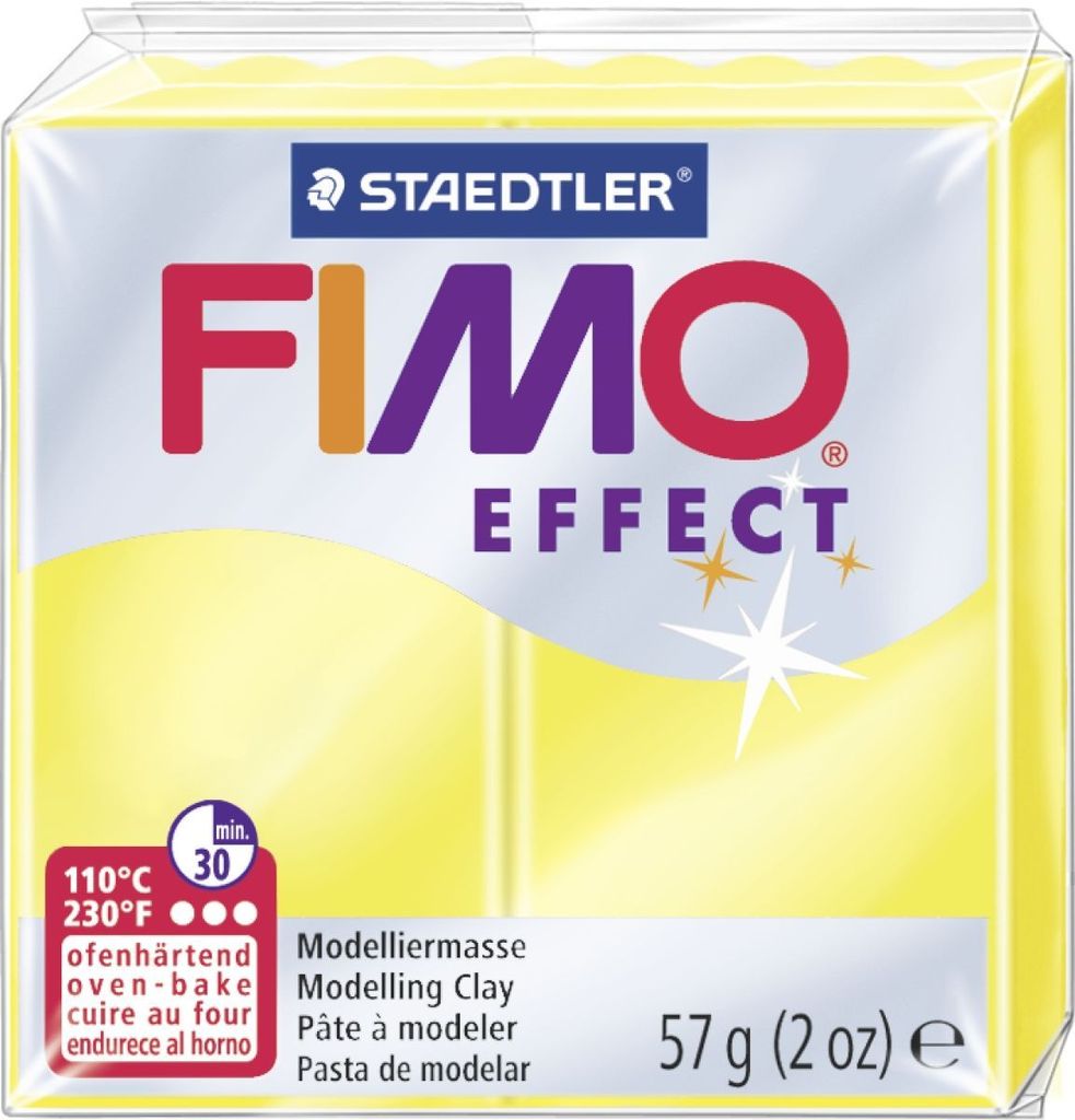 FIMO EFFECT Modelliermasse ofenhärtend transparent gelb 57 g