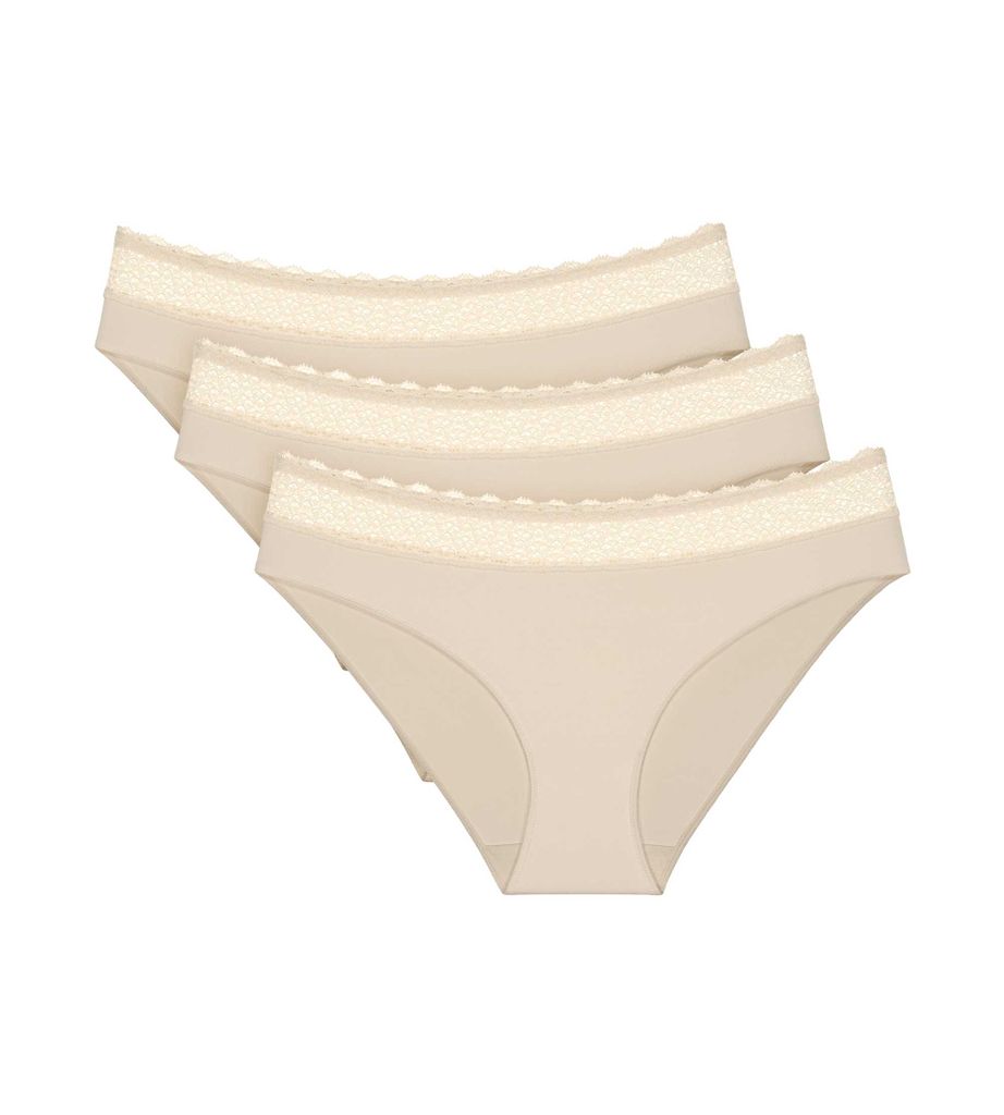 Triumph Damen Tai-Slip, 3er Pack - Feel of Modal Tai, einfarbig Creme M