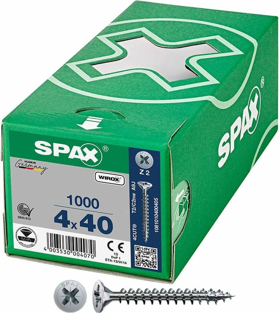 SPAX® 1081010400405 SPAX® Universalschrauben Z2 Senkkopf Image du produit 