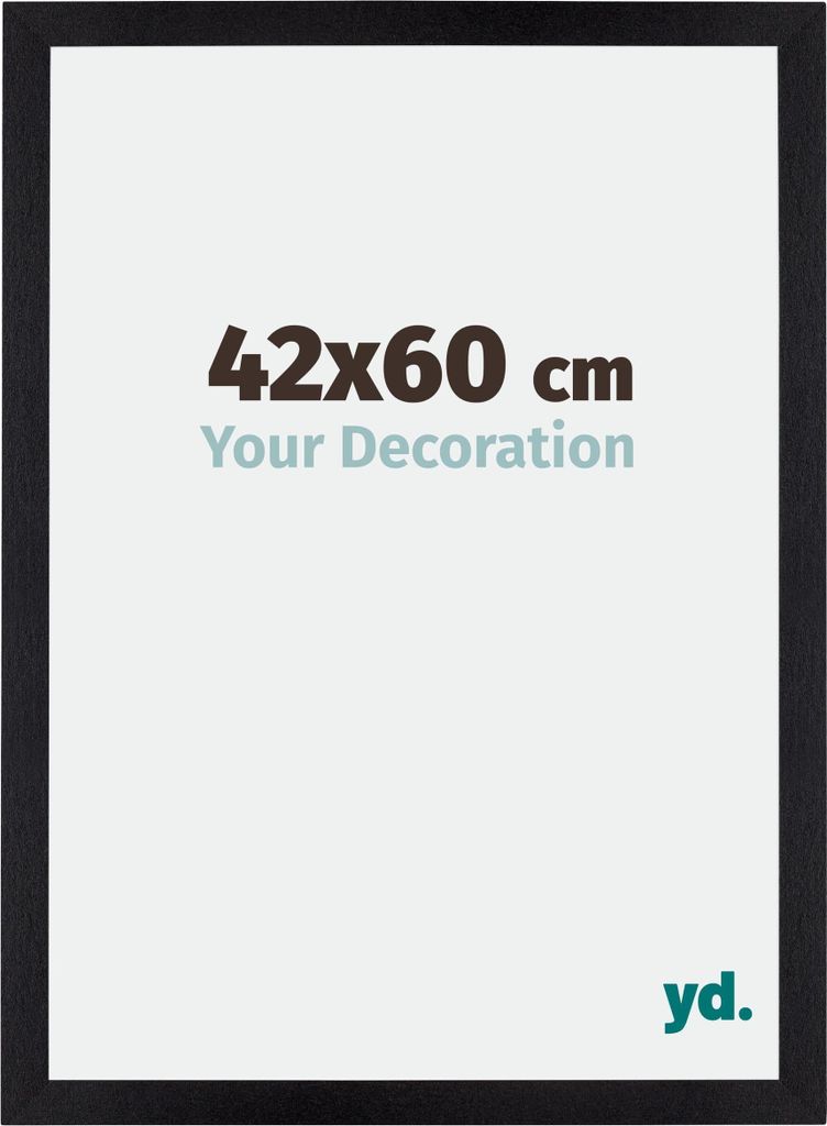 Bilderrahmen, 42x60 cm, Schwarz Matt, MDF, Mura