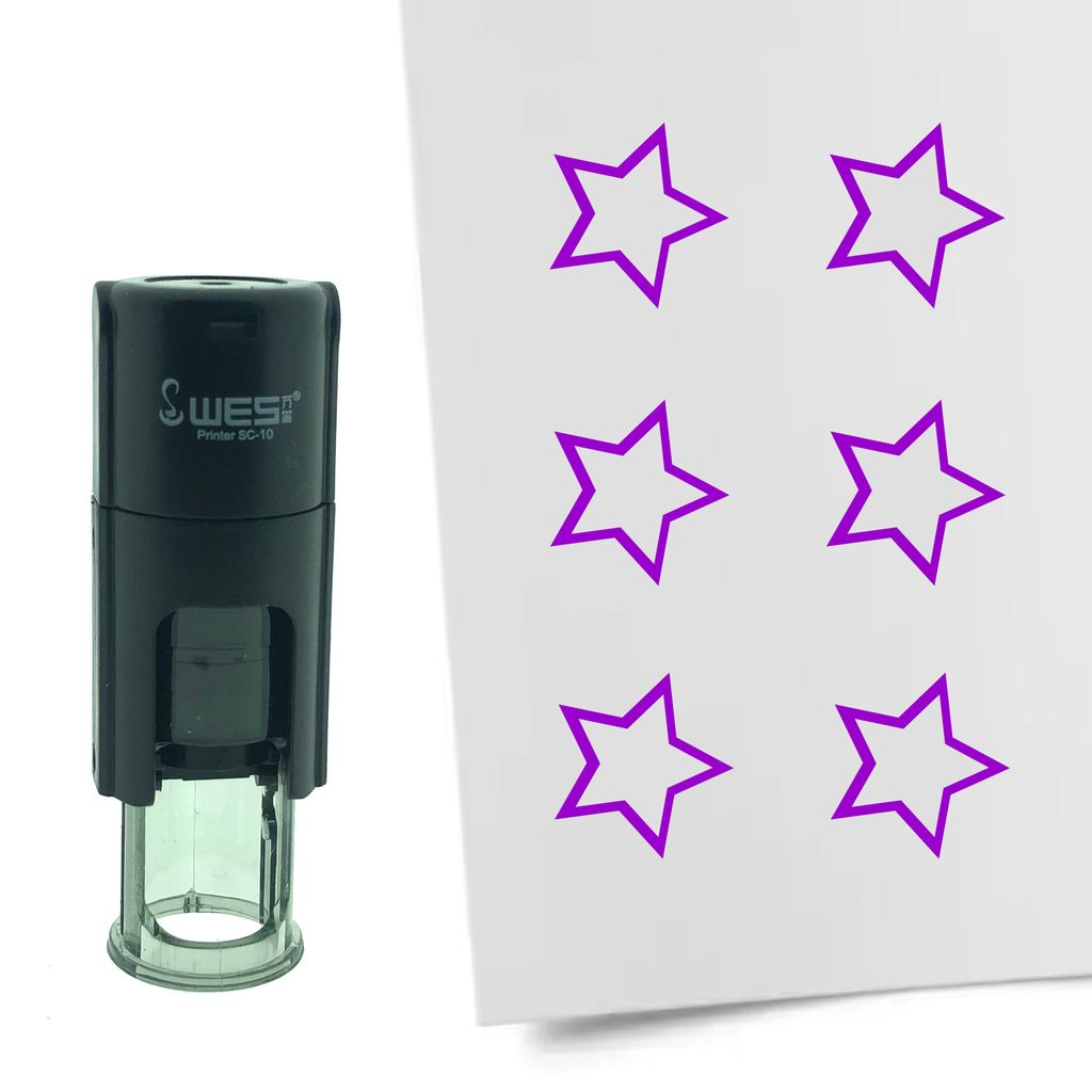 Tampon encreur CombiCraft Étoile 10 mm rond – Encre Image du produit 