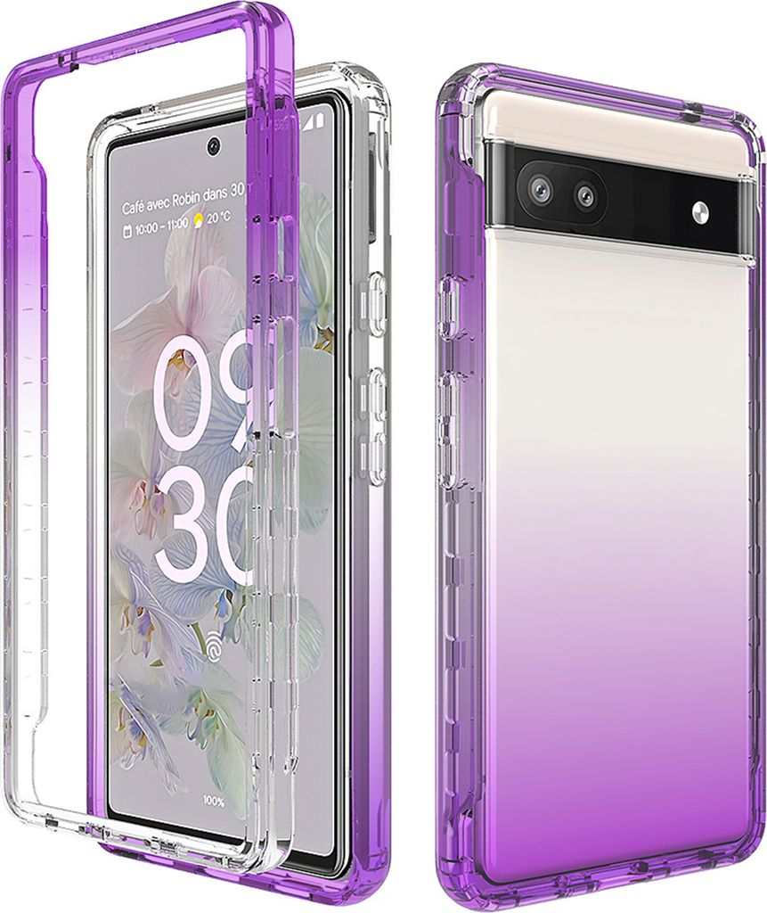 Für Google Pixel 6/7 Pro Case Phone Protector Staubdicht Anti-Drop-Hochtransparenzgradienten 2 Ebenenstruktur hohe Elastizität Telefon zurück-Li...