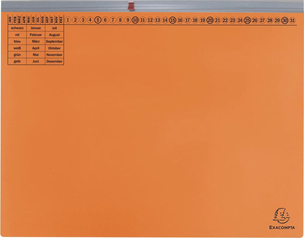 Exacompta 25x Exaflex, Kanzlei Hängehefter, 1x Abheft, Rechts, Orange, 370209B