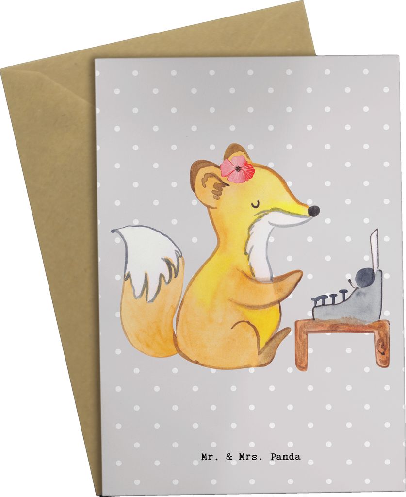 Mr. & Mrs. Panda babykarte Autorin Herz - Grau Pastell - Geschenk, Verlag, glückwunschkarten, Blogger, osterkarte, osterkarten, weihnachtskarten, ...