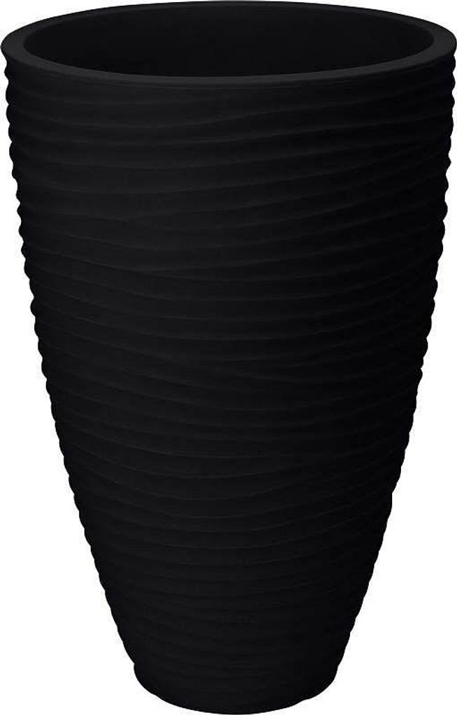 PROGARDEN Outdoor pot de fleurs cannelé 40 cm anthracite Image du produit 