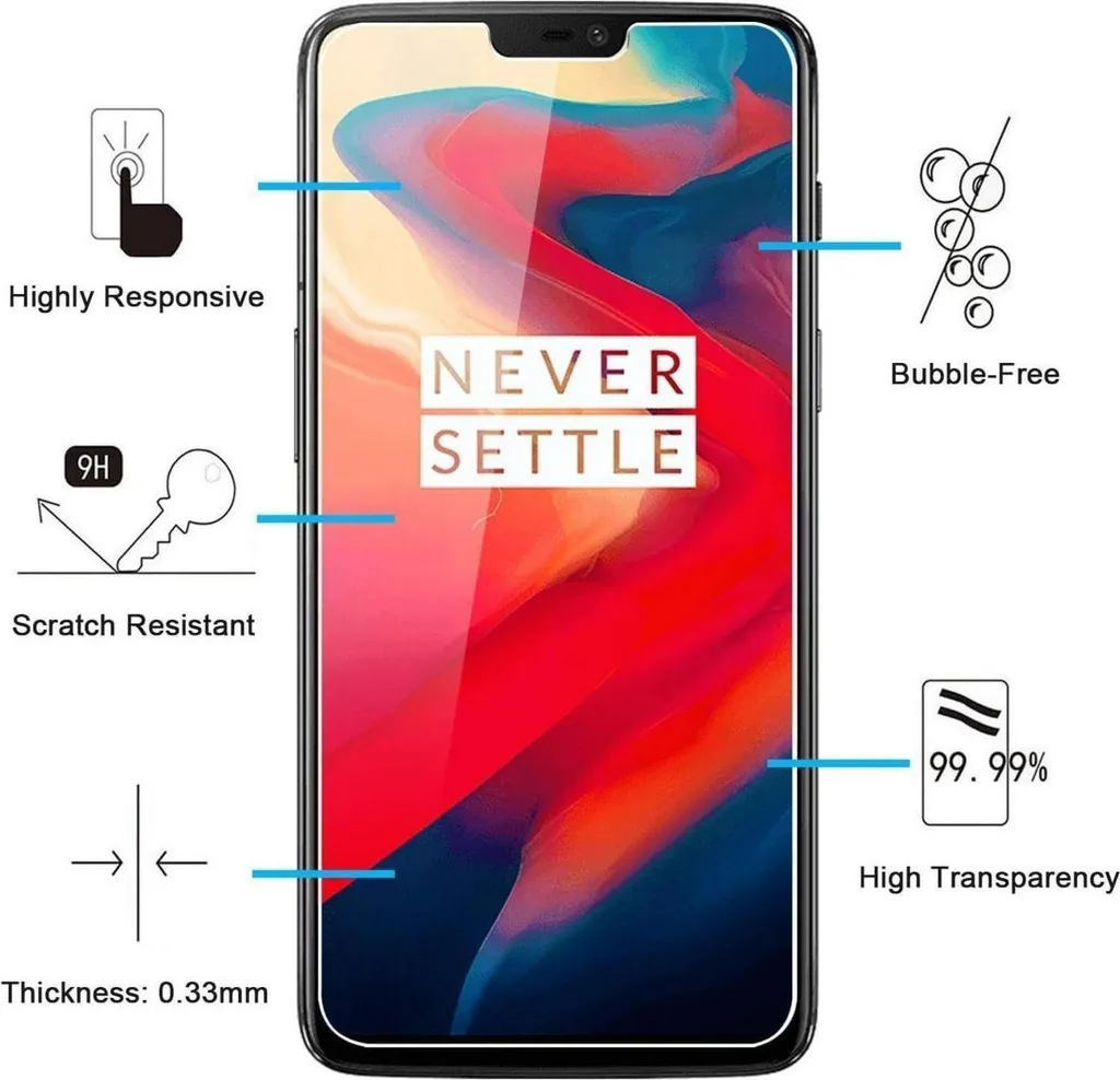 Proteggi Schermo OnePlus 6 Armour: Vetro Temperato HD 9H (2x) - 2