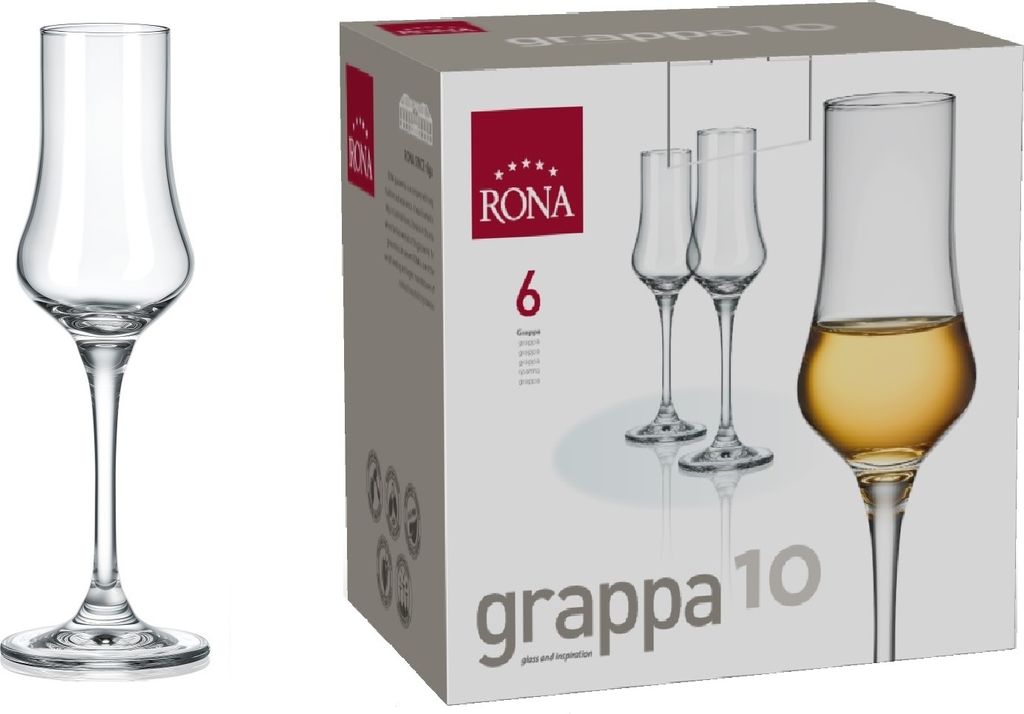 RONA Likörgläser / Grappagläser / Schnapsgläser / UNIVERSAL / 100 ml / 6er Set / Schnaps / Spirituosen / Stielgläser / Schnapsgläser