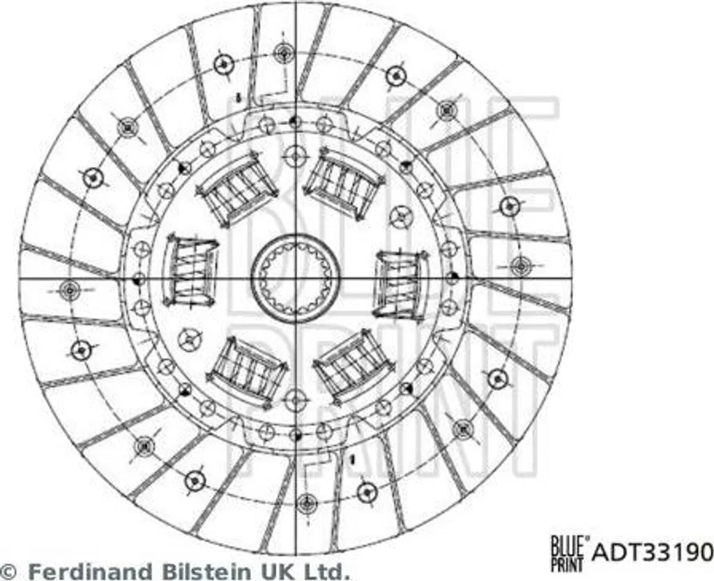 Disque d'embrayage BLUE PRINT ADT33190 OE 3125033040 pour Camry