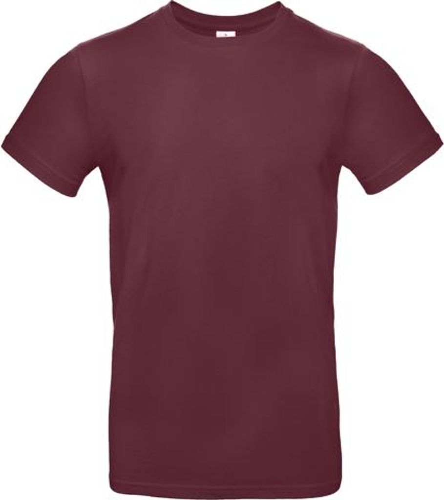 Herren-T-Shirt, Kurzarm - B&C #E190 - burgundy - Größe 3XL Produktbild 