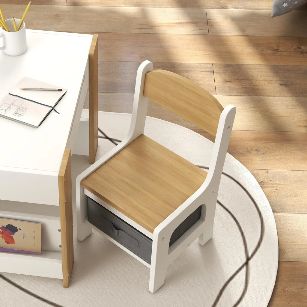 Solution Rangement Chambre Enfant : Table avec Plateau Tableau et Chaises - 9