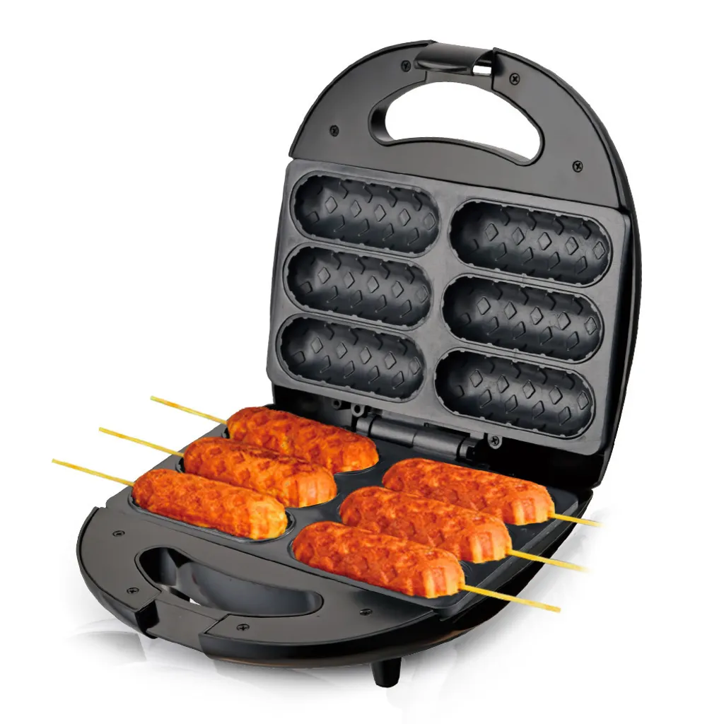 ZELURXX Macchina per Hot Dog 850W - Piastra Antiaderente Doppia Cottura