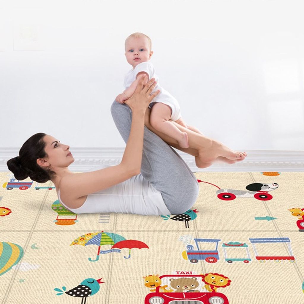 Baby Spielmatte Babymatte Krabbeldecke Faltbar Krabbelmatte Teppich für Kinder 