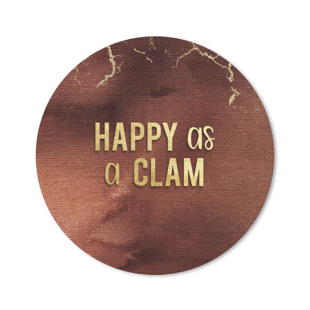 MuchoWow Mauspad Mousepad Zitate - Muschel - Roségold 50x50 cm - Mousepads - Maus Mat - Pad - Mausunterlage - Vinyl