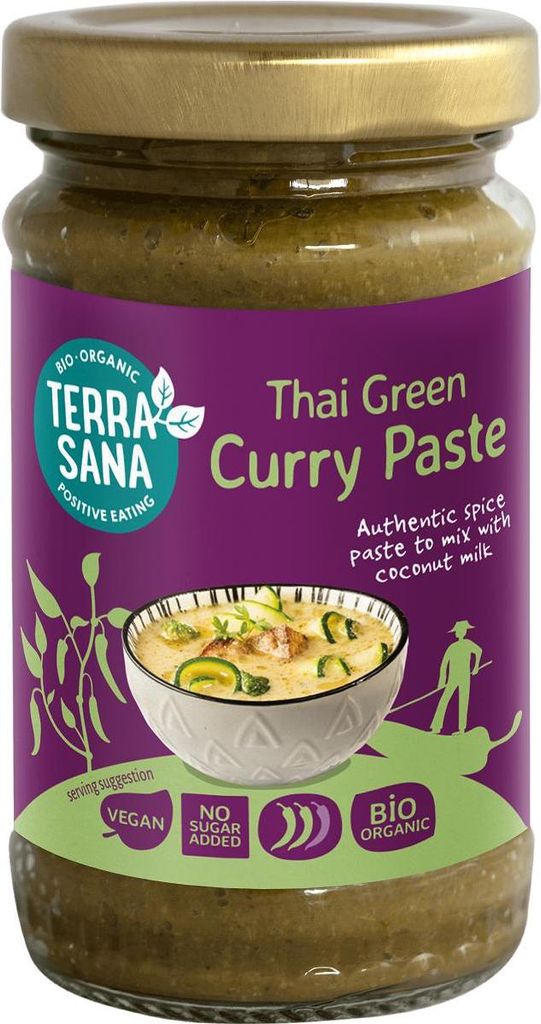 THAILÄNDISCHE GRÜNE CURRY-PASTE 120 g – TERRASANA