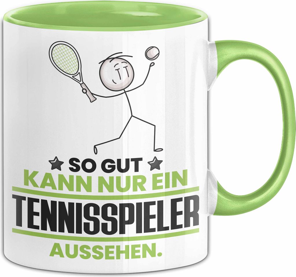 Tennisspieler Geschenk Tasse So Gut Kann Nur Ein Tennisspieler Aussehen Geschenkidee Kaffee-Becher (Grün)
