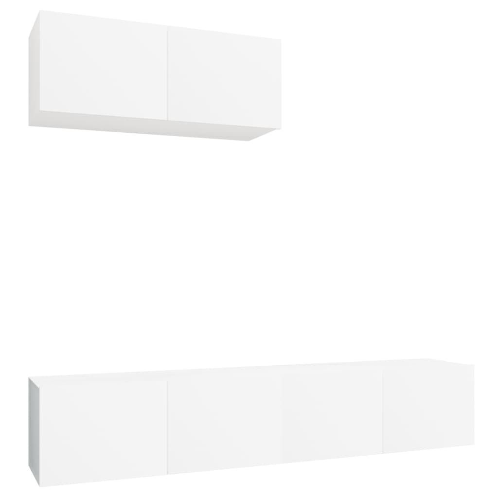 "SALE 2026" 3-tlg. TV-Schrank-Set - TV-Regal - Fernsehkommode - Weiß Holzwerkstoff - TV-Lowboard DE6459635