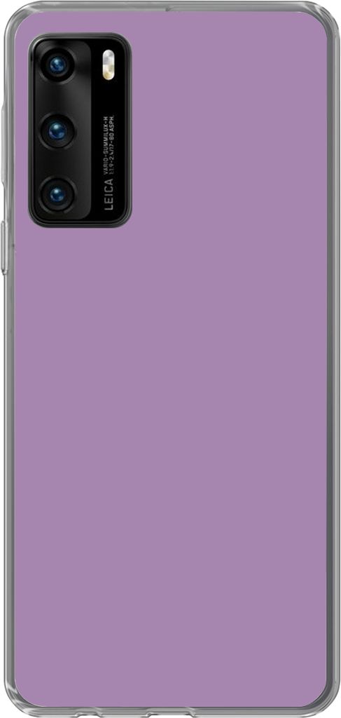 MuchoWow Handyhülle Schutzhülle Hülle für Telefoonhoesje Huawei P40 Innenbereich - Violett - Farben - Farbe - Einfarbig Silikon Softcase Hand...