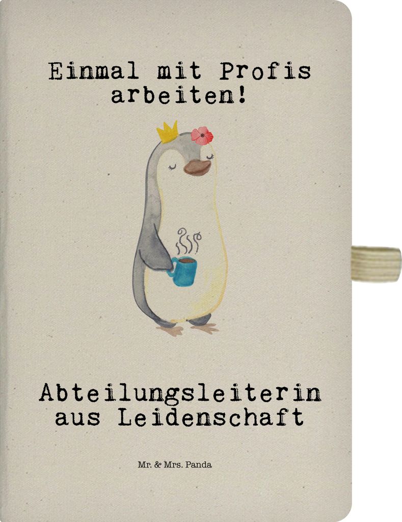 Mr. & Mrs. Panda notizbuch Abteilungsleiterin Leidenschaft - Transparent - Geschenk, Lustig, Witzig, Journal, Adressbuch, Tagebuch, Spruch, Profi, ...