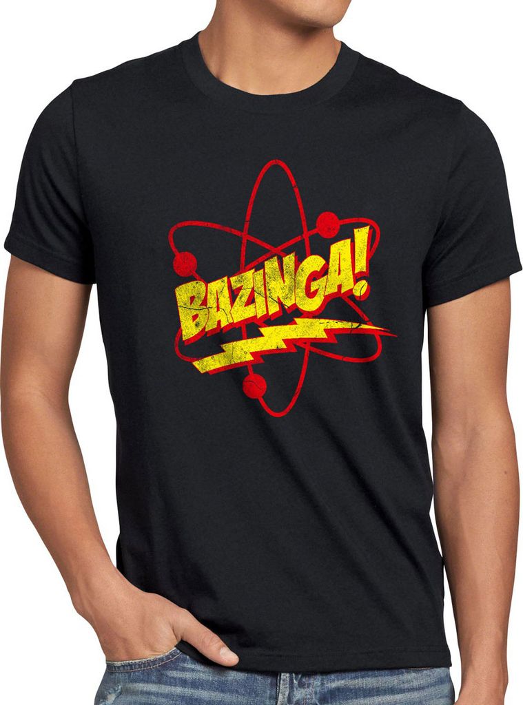 style3 Sheldon Atom Herren T-Shirt, Größe:4XL, Farbe:Schwarz