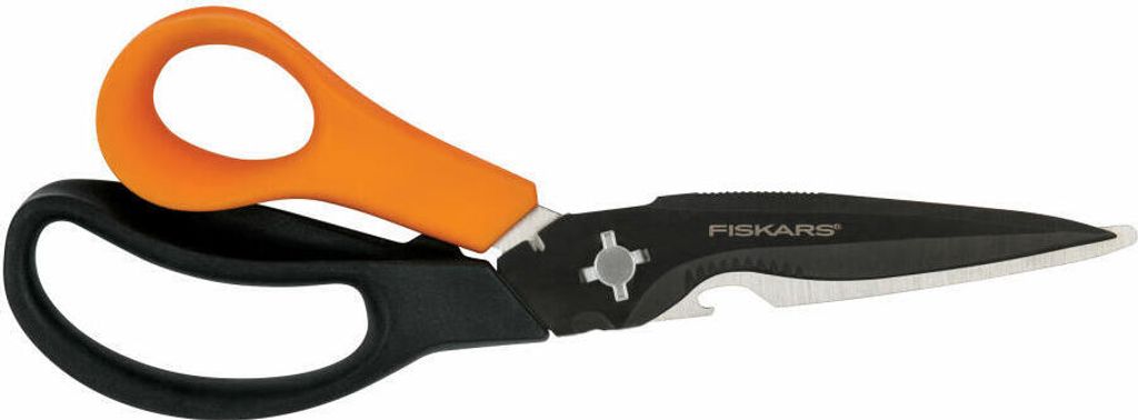 Fiskars Mehrzweckschere Drahtschneider Flaschenöffner Gartenschere Edelstahl