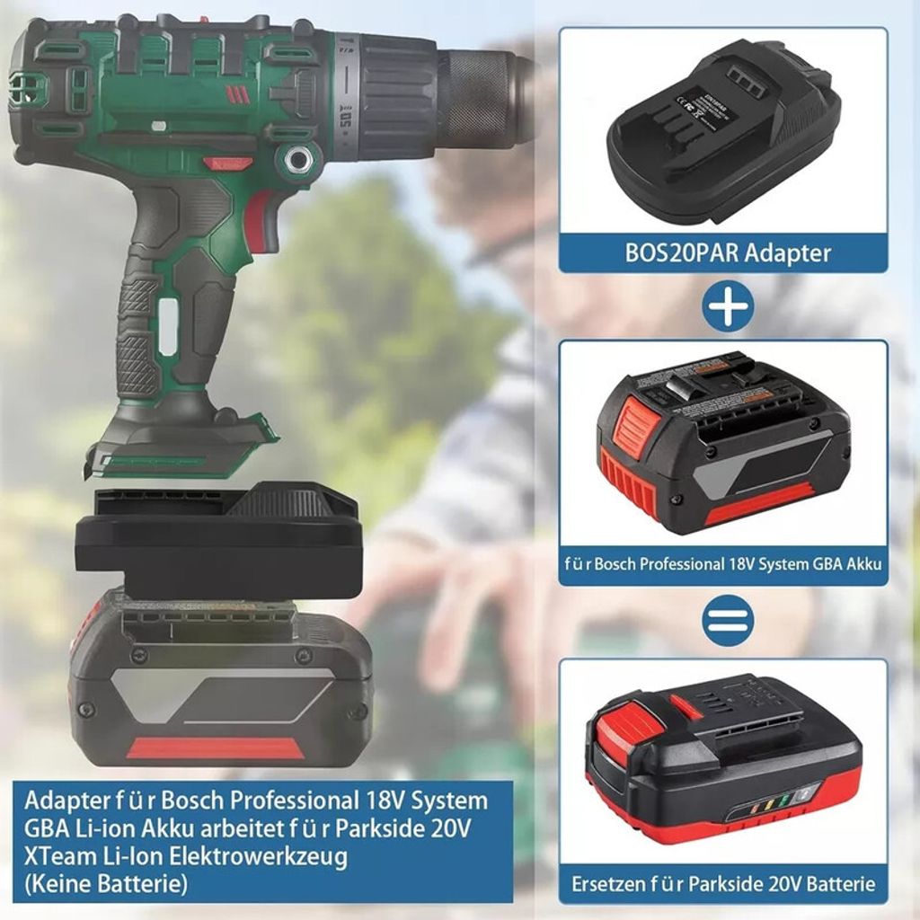 GBA 18 V Li-Ion akumulátor Adaptér Převodník akumulátorů Obrázek produktu 12