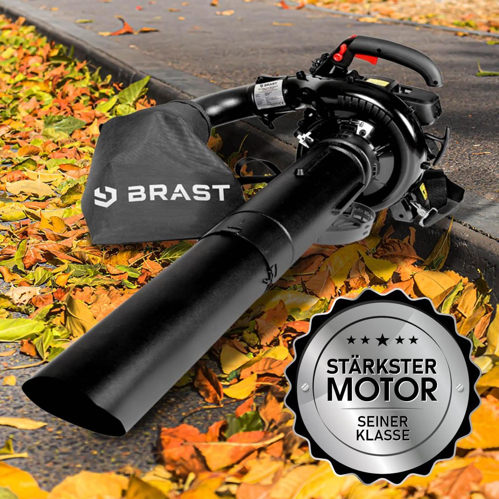 BRAST Laubsauger Laubbläser Benzin 1,0kW(1,36PS) | 55L Produktbild 