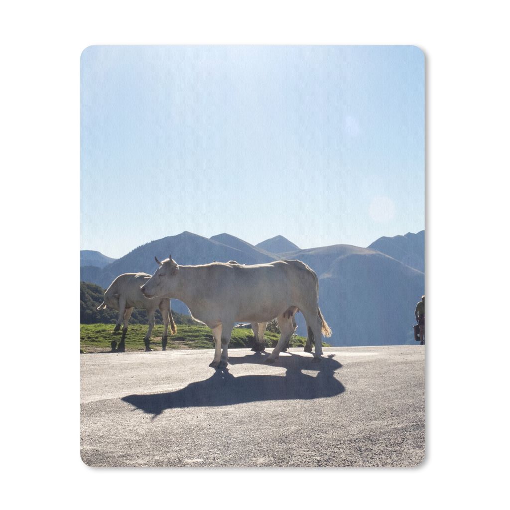 MuchoWow Mauspad Mousepad Schottische Highlander - Licht - Berge - Natur 30x40 cm - Mousepads - Maus Mat - Pad - Mausunterlage - Mausmatten