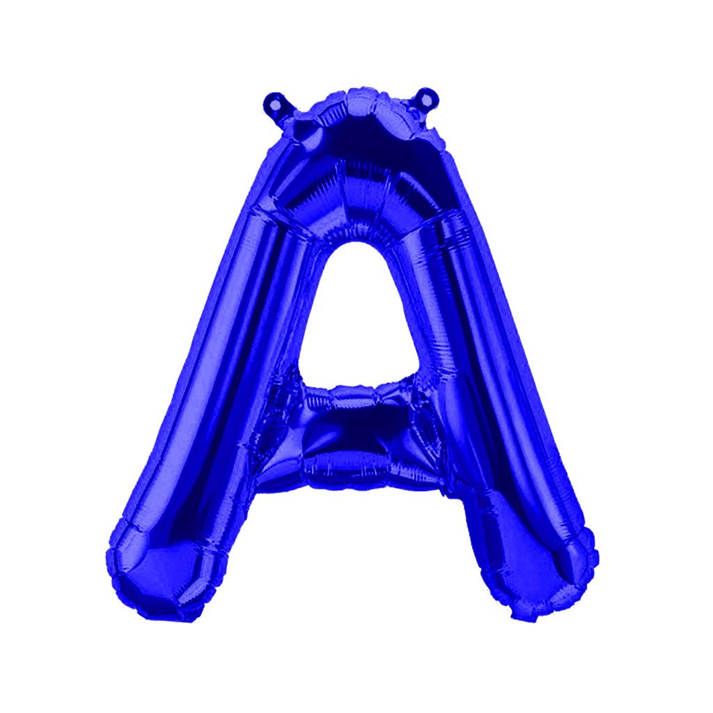Ballon en plastique lettre A, bleu, env. 40 cm, à gonfler à Image du produit 
