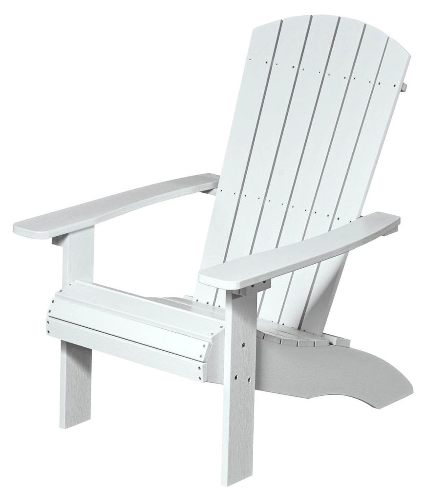 Design Adirondack Stuhl Marcy (weiß) Westport-Chair Sessel in täuschend echter Holzoptik, Möbel für Innen und Außen