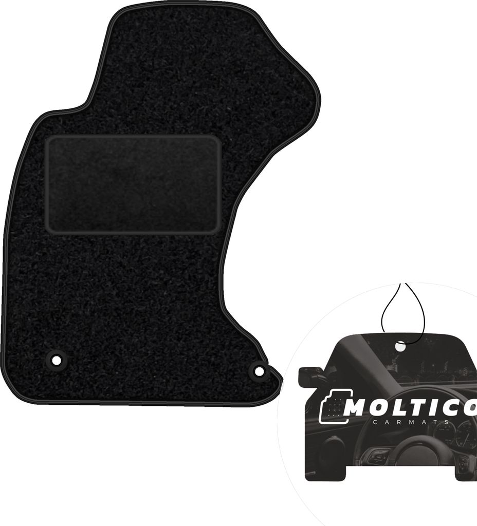 moto-MOLTICO Fahrer Fußmatte Auto Velours Fahrerseite Autoteppiche Schwarz Fahrermatte 1-teilig passend für Audi A6 C5 S6 1997-2004