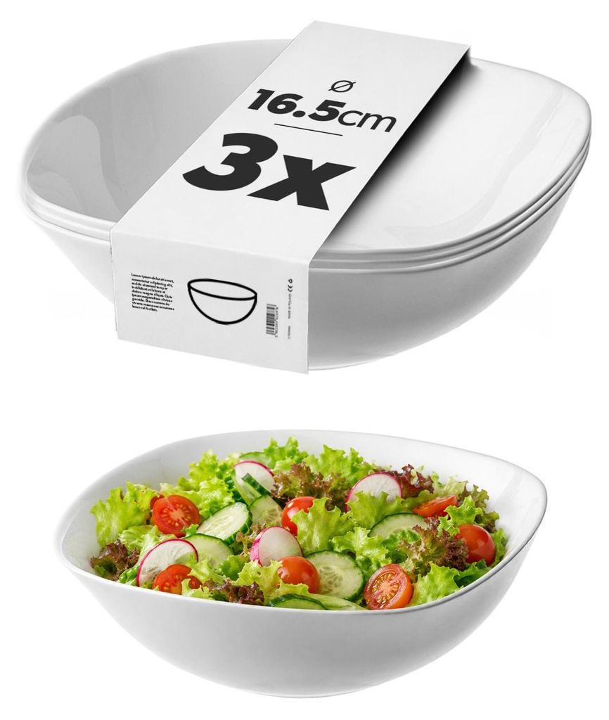 KADAX Salatschüsseln 'Bleia", Weiß Salatschale, 16,5 cm, Produktbild 