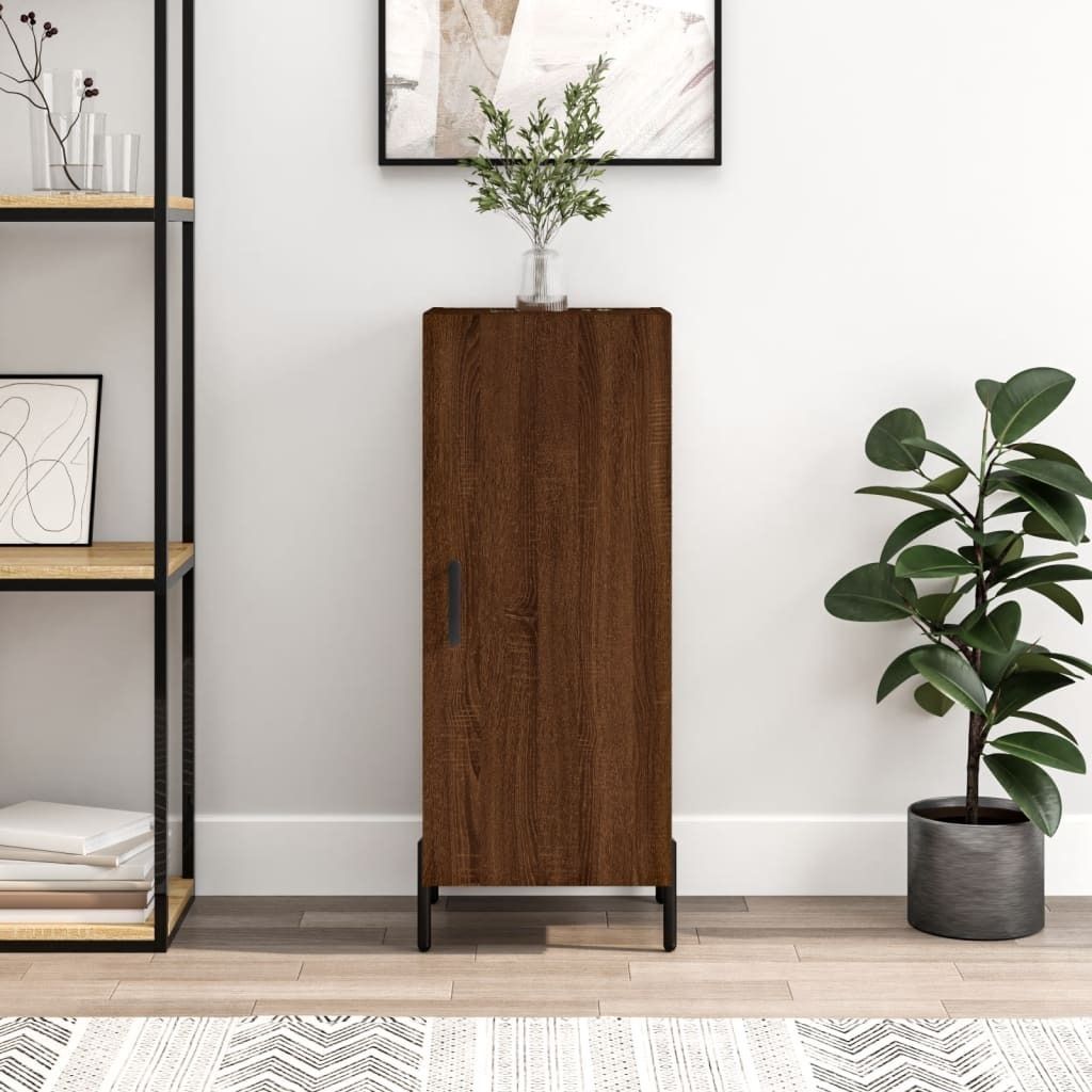 "2026 Promotion" Sideboard Wohnzimmer - Braun Eichen-Optik 34,5x34x90 cm Holzwerkstoff - Kommoden CC29374