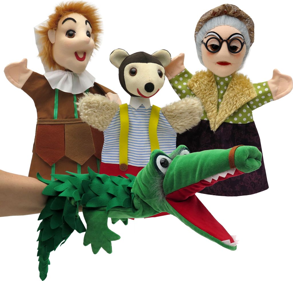 4er Set Handpuppen Kasperl und Pezi 35 cm Mehrfarbig, 21877S